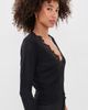 L'AGENCE L'AGENCE Eluna Lace Detail Cardigan Black - 4