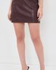 L'AGENCE L'AGENCE Faux Leather Nolina Skirt Deep Mahogany - 2