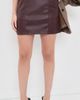 L'AGENCE L'AGENCE Faux Leather Nolina Skirt Deep Mahogany - 3