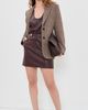 L'AGENCE L'AGENCE Faux Leather Tullia Racerback Tank Deep Mahogany - 5