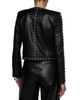L'agence L'Agence Fia Leather Studded Collarless Jacket - 3