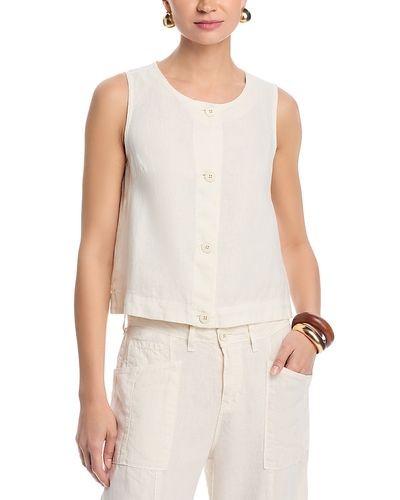 L'agence L'Agence Foster Sleeveless A Line Linen Top