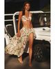 L'agence L'Agence Garden Butterflies Klaire Wrap Maxi Skirt Cover Up - 2