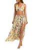 L'agence L'Agence Garden Butterflies Klaire Wrap Maxi Skirt Cover Up - 4