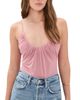 L'AGENCE L'AGENCE Gelina Ruched Thong Bodysuit Lilas - 1