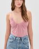 L'AGENCE L'AGENCE Gelina Ruched Thong Bodysuit Lilas - 2