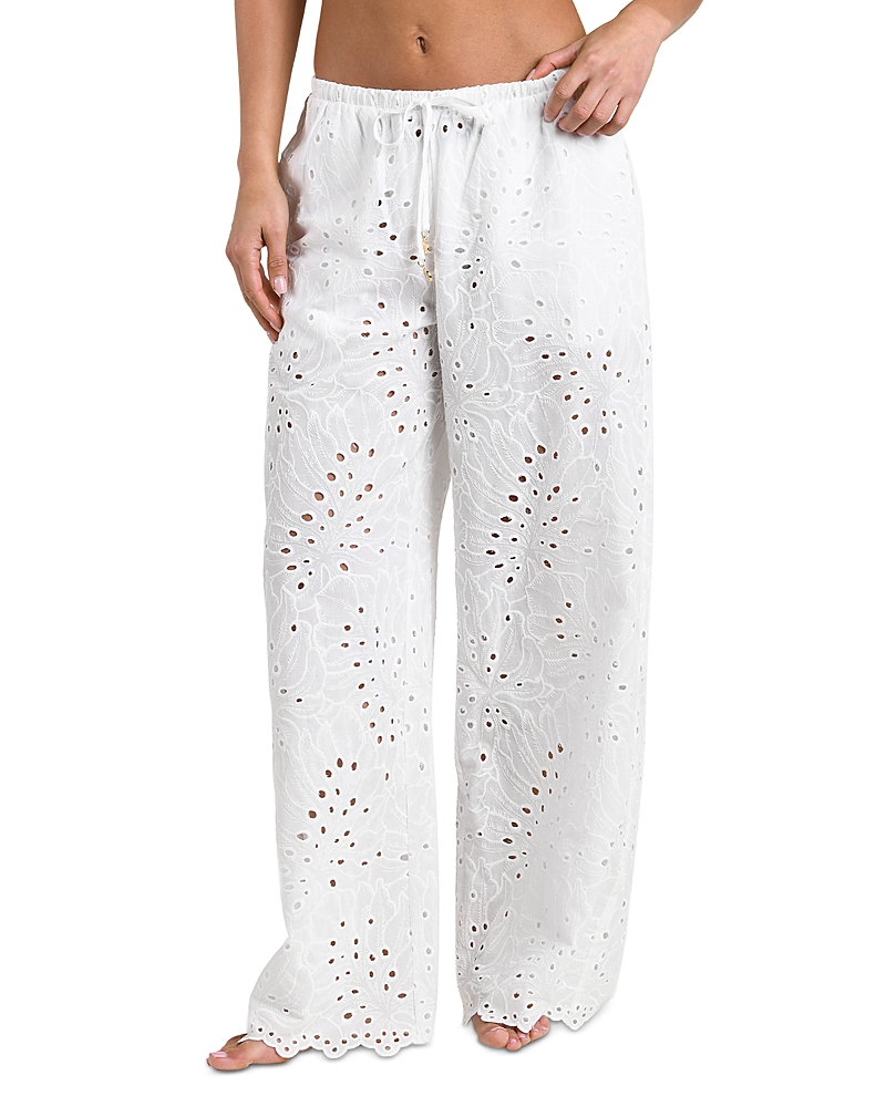 L'agence L'Agence Geraldine Monstera Eyelet Cover-Up Pants