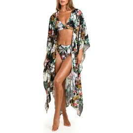 L'AGENCE L'AGENCE Gilded Garden Cover-Up Long Kimono