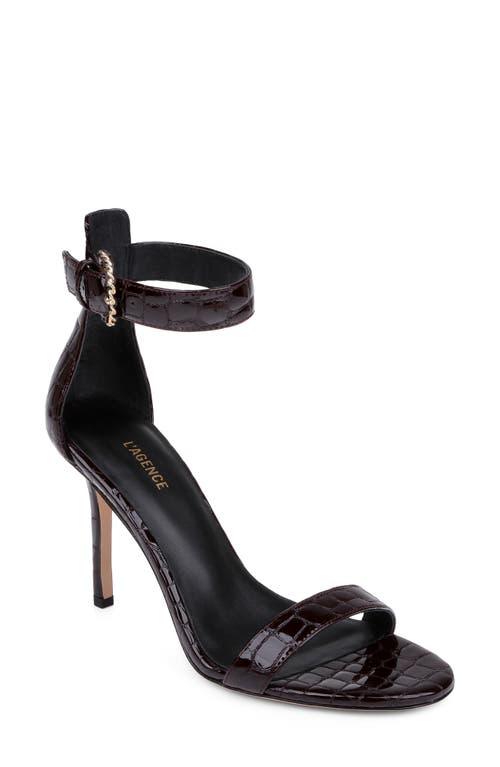 L'AGENCE L'AGENCE Gisele VIII Croc Embossed Leather Sandal