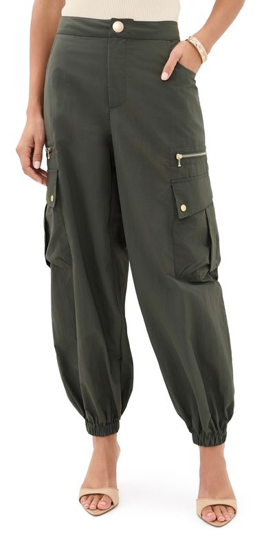 L'AGENCE L'AGENCE Greer Balloon Cargo Jogger Pants Ash Olive