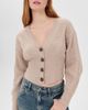 L'AGENCE L'AGENCE Hail V Neck Cable Cardigan Light Cappuccino - 2