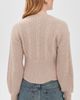 L'AGENCE L'AGENCE Hail V Neck Cable Cardigan Light Cappuccino - 3