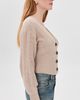 L'AGENCE L'AGENCE Hail V Neck Cable Cardigan Light Cappuccino - 4