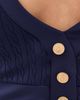L'AGENCE L'AGENCE Halter Swim Top with Gold Branded Buttons Midnight - 6