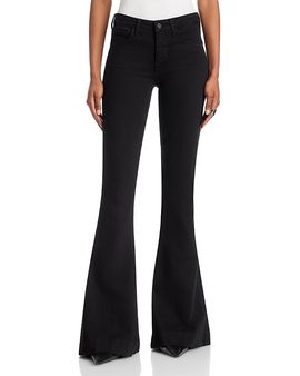 L'agence L'Agence Her Story Low Rise Martini Flare Jeans in Saturated Black