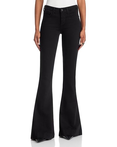 L'agence L'Agence Her Story Low Rise Martini Flare Jeans in Saturated Black