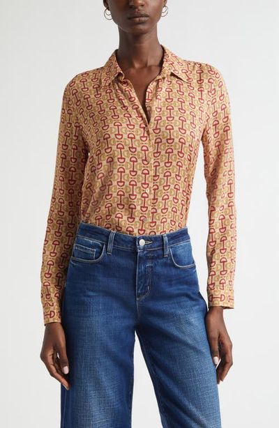 L'AGENCE L'AGENCE Holly Print Button-Up Shirt