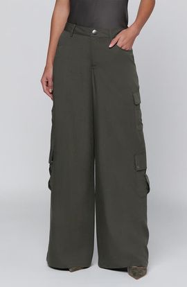 L'AGENCE L'AGENCE Isolde High Waist Wide Leg Cargo Pants