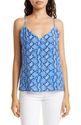 L'AGENCE L'AGENCE Jane Snakeskin Print Silk Camisole