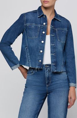 L'AGENCE L'AGENCE Janelle Slim Fit Raw Jacket