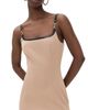 L'AGENCE L'AGENCE Jettie Leather Trim Dress Dark Cappuccino - 1