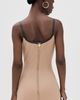 L'AGENCE L'AGENCE Jettie Leather Trim Dress Dark Cappuccino - 3