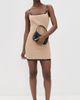 L'AGENCE L'AGENCE Jettie Leather Trim Dress Dark Cappuccino - 5