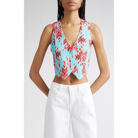 L'AGENCE L'AGENCE Jianna Print Button-Up Vest