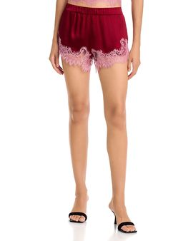 L'agence L'Agence Joy Silk Lace Inset Shorts