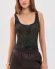L'AGENCE L'AGENCE Kalea Scoop Neck Thong Bodysuit Midnight Multi Lux Paisley - 2