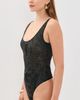L'AGENCE L'AGENCE Kalea Scoop Neck Thong Bodysuit Midnight Multi Lux Paisley - 4