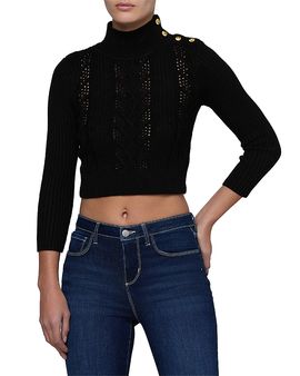 L'agence L'Agence Kamdyn Cable Mock Neck Sweater