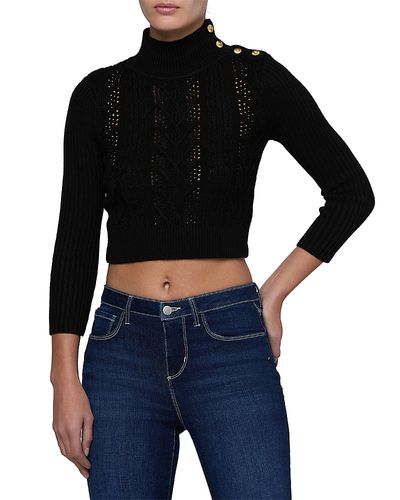 L'agence L'Agence Kamdyn Cable Mock Neck Sweater
