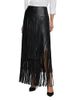 L'agence L'Agence Karoline Maxi Fringe Faux Leather Skirt - 1