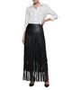 L'agence L'Agence Karoline Maxi Fringe Faux Leather Skirt - 2