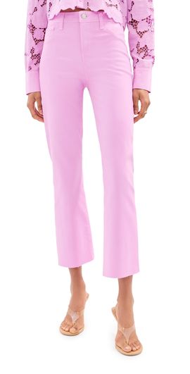 L'AGENCE L'AGENCE Kendra Crop Flare Jeans Peony Coated