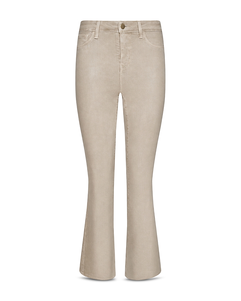 L'agence L'Agence Kendra High Rise Cropped Flared Jeans in Antique Birch Coated