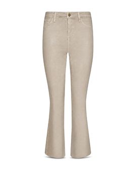 L'agence L'Agence Kendra High Rise Cropped Flared Jeans in Antique Birch Coated