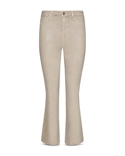L'agence L'Agence Kendra High Rise Cropped Flared Jeans in Antique Birch Coated