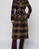 L'AGENCE L'AGENCE Kolina Plaid Double Breasted Long Coat with Belt - 1