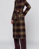 L'AGENCE L'AGENCE Kolina Plaid Double Breasted Long Coat with Belt - 3