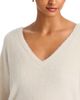 L'agence L'Agence Korinna Fuzzy V Neck Oversized Sweater - 4