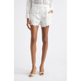 L'AGENCE L'AGENCE Laina Floral Lace Cotton Shorts
