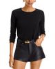 L'agence L'Agence Leanne Long Sleeve Crewneck Cotton Tee - 1