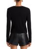 L'agence L'Agence Leanne Long Sleeve Crewneck Cotton Tee - 3