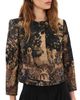 L'AGENCE L'AGENCE Lian Collarless Jacket Multi Scenic Tapestry Print - 1