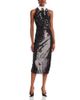 L'agence L'Agence Lilith Sequin Contrast Collar Dress - 1