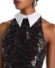 L'agence L'Agence Lilith Sequin Contrast Collar Dress - 3