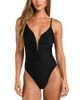 L'agence L'Agence Lilou Solid Plunge One Piece Swimsuit - 1