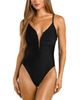 L'agence L'Agence Lilou Solid Plunge One Piece Swimsuit - 4